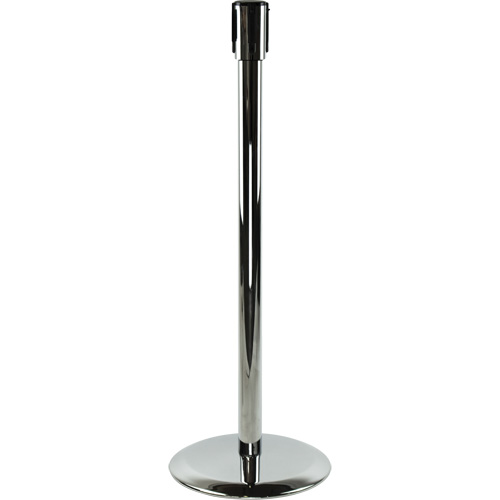 Slimline TensaBarrier&reg; Receiver Post, 38" High, Polished Chrome PB Rental Co. Ltd.