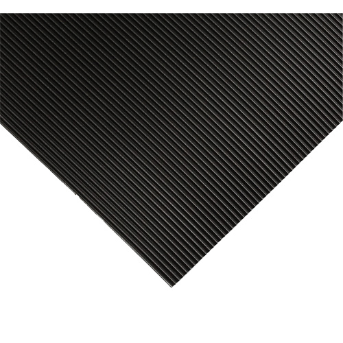 Tapis ondul&eacute; pour tableau de contr&ocirc;le no 702, 3' la x 10' lo, 1/4" &eacute;paisseur, Noir, PVC PB Rental Co. Ltd.