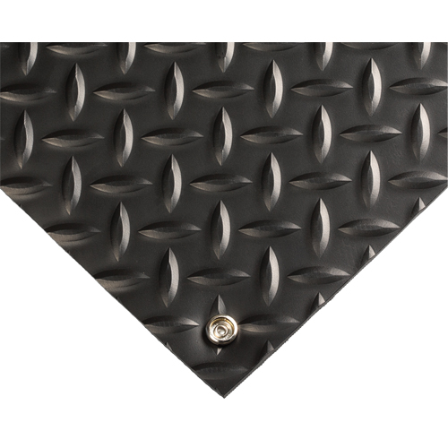 Tapis conducteur d'&eacute;lectricit&eacute; no 785, 3' la x 10' lo x 5/32" &eacute;p, PVC, Losange, Noir PB Rental Co. Ltd.