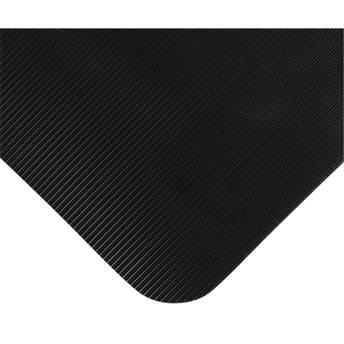 Tapis tr&egrave;s robuste pour panneau de contr&ocirc;le No 720, Ondul&eacute;, 3' x 10' x 5/8", Noir, PVC PB Rental Co. Ltd.