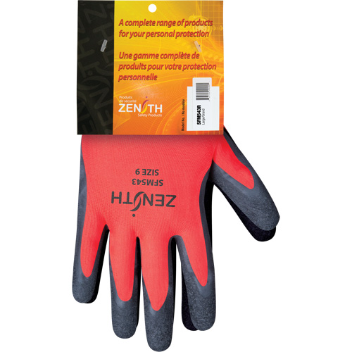 Gants enduits de latex de caoutchouc naturel, 9, R&ecirc;vetement Latex de caoutchouc, Calibre 13, Enveloppe en Polyester PB Rental Co. Ltd.