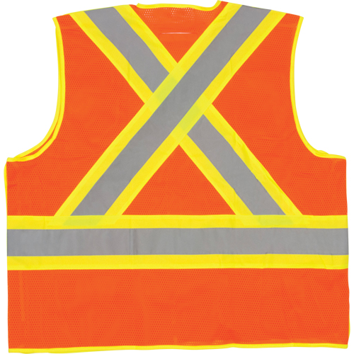 5-Point Tear-Away Premium Safety Vest , High Visibility Orange, Large/X-Large, Polyester PB Rental Co. Ltd.