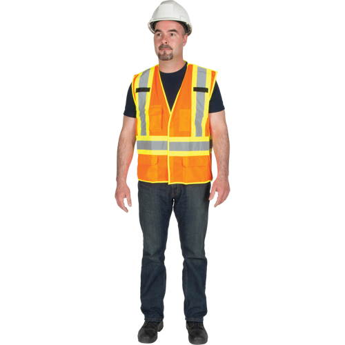 5-Point Tear-Away Premium Safety Vest , High Visibility Orange, Large/X-Large, Polyester PB Rental Co. Ltd.