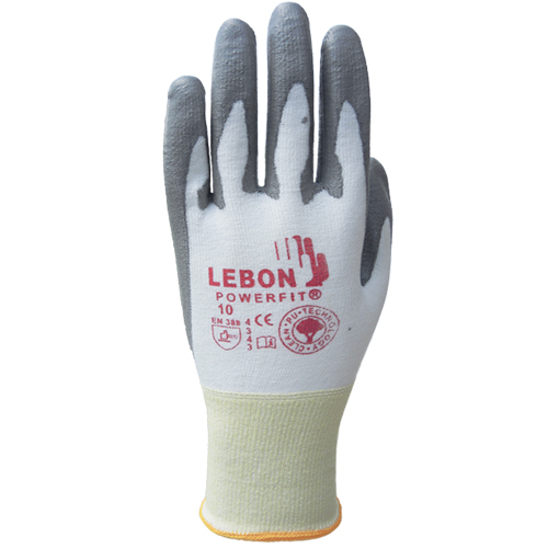 Gants r&eacute;sistants &agrave; la coupe PowerFit Lebon, Taille 3T-Grand/12, Calibre 13, Rev&ecirc;tement Polyur&eacute;thane, Enveloppe en Poly&eacute;thyl&egrave;ne, ASTM ANSI niveau A2/EN 388 niveau B PB Rental Co. Ltd.
