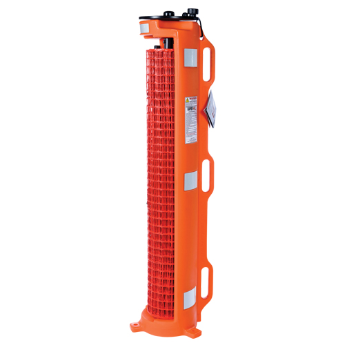 Barri&egrave;re avec roues , 50' lo, Plastique, Orange PB Rental Co. Ltd.