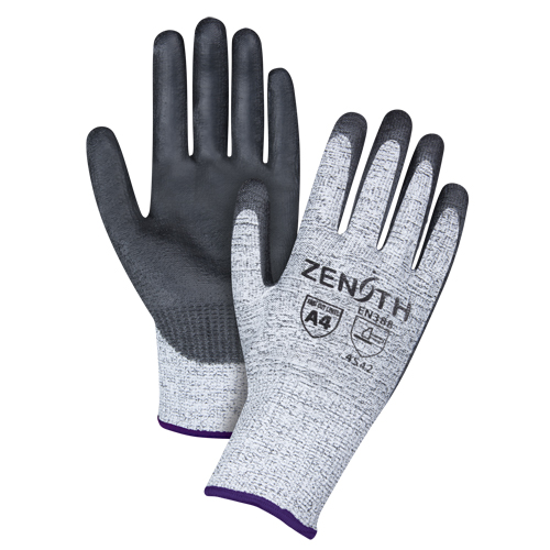 Gants &eacute;lastiques sans coutures r&eacute;sistants &agrave; la coupe, Taille 6/T-petit, Calibre 13, Rev&ecirc;tement Polyur&eacute;thane, Enveloppe en PEHP, ANSI/ISEA 105 niveau 4/EN 388 niveau 5 PB Rental Co. Ltd.