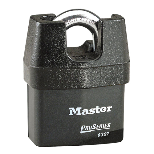 ProSeries&reg; Shrouded Padlock, Black, Keyed Different, Laminated Steel, 2-5/8" Width PB Rental Co. Ltd.