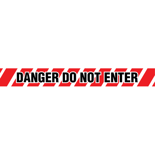 Barricade Tape, English, 3" W x 1000' L, 2 mils, Black on Red PB Rental Co. Ltd.