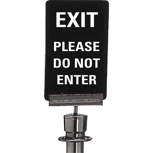 Enseigne de contr&ocirc;le des foules  Exit: Please Do Not Enter , 11" x 7", Plastique, Anglais PB Rental Co. Ltd.