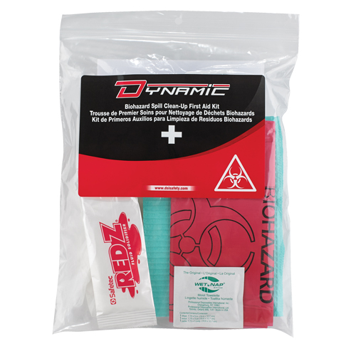 Trousse de premiers soins pour nettoyage de biorisques Dynamic, Dispositif m&eacute;dical Classe 1, Sac en plastique refermable PB Rental Co. Ltd.