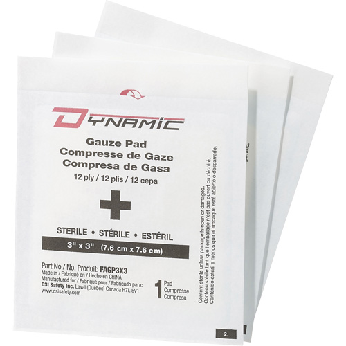 Dynamic Gauze, Pad, 3" L x 3" W, Sterile, Medical Device Class 1 PB Rental Co. Ltd.