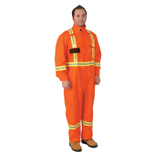 Firewall FR&reg; Striped Coveralls, Size Small, Orange PB Rental Co. Ltd.