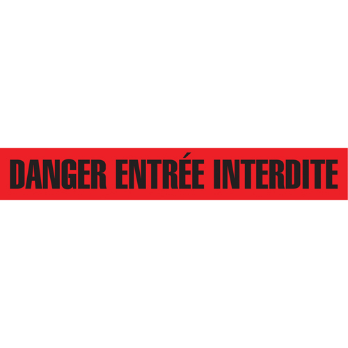 Rubans pour barricades, Français, 3" la x 1000' lo, 3 mils, Noir/rouge PB Rental Co. Ltd.