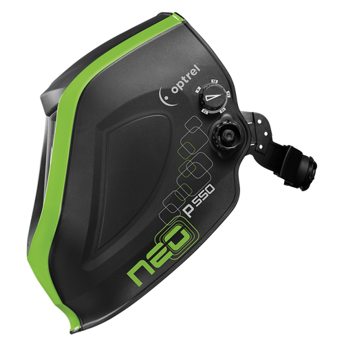 P550 Welding Helmet, 3.94" L x 1.97" W View Area, 4/9 - 13 Shade Range, Black/Green PB Rental Co. Ltd.