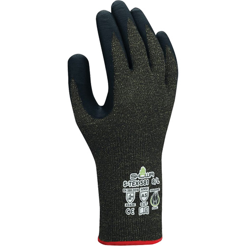 Gants r&eacute;sistants aux coupures S-TEX 581, Taille 6/Petit, Calibre 13, Rev&ecirc;tement Mousse de nitrile, Enveloppe en Acier inoxydable/Kevlar, ANSI/ISEA 105 niveau 5/EN 388 niveau E PB Rental Co. Ltd.