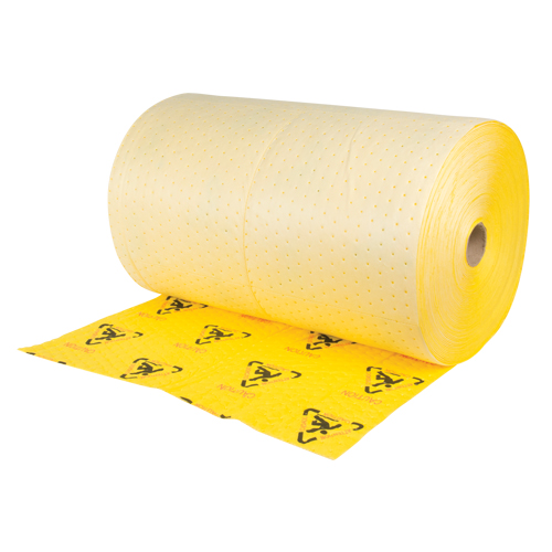 Rouleaux d'avertissement de premi&egrave;re qualit&eacute; - absorbants haute visibilit&eacute;, Lourd, 150' lo x 30" la, Absorption 57 gal. PB Rental Co. Ltd.