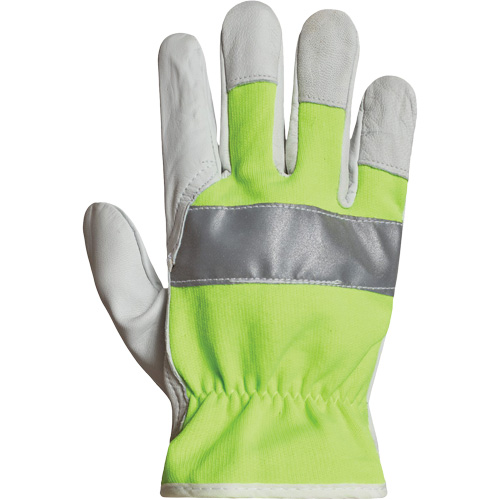 Gants de conducteur haute visibilit&eacute; avec bandes r&eacute;fl&eacute;chissantes Endura, 3T-Grand, Paume en Cuir fleur de ch&egrave;vre PB Rental Co. Ltd.