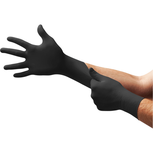 MidKnight&reg; Exam Gloves, X-Small, Nitrile, 4.7-mil, Powder-Free, Black, Class 2 PB Rental Co. Ltd.
