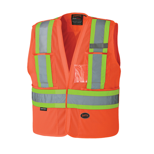 6932 Tear-Away Safety Vest, High Visibility Orange, Medium/Small, Polyester PB Rental Co. Ltd.