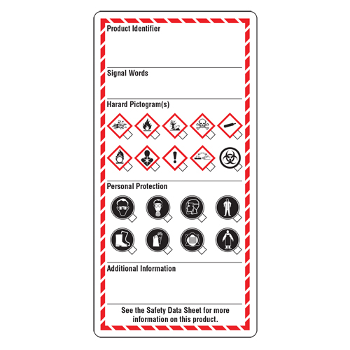 Workplace Labels, Cardstock, 3" W x 6" H, English PB Rental Co. Ltd.