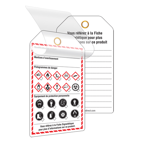 Self-Laminating Workplace Tags, Cardstock, 3-3/8" W x 5-3/4" H, French PB Rental Co. Ltd.