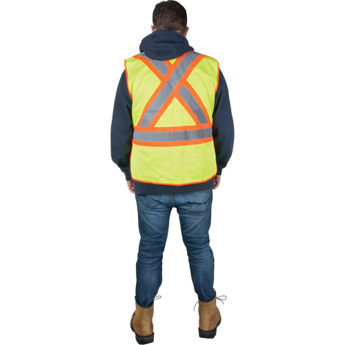 Veste d'arpenteur r&eacute;sistante aux flammes, Jaune lime haute visibilit&eacute;, 2T-Grand, Polyester PB Rental Co. Ltd.
