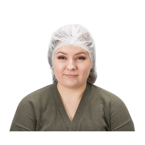 Pleated Bouffant Cap, Polypropylene, 19", White PB Rental Co. Ltd.