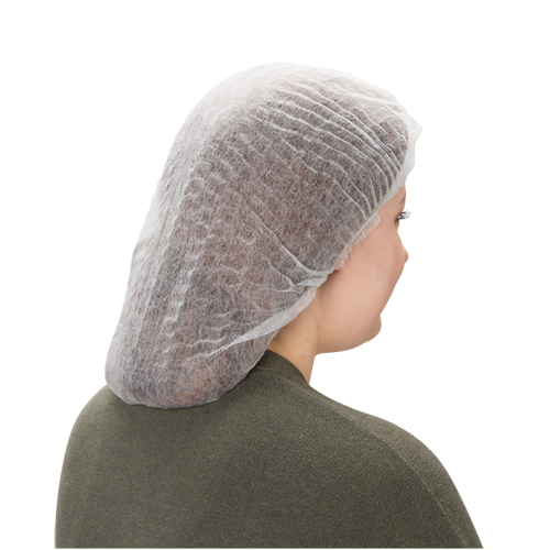 Pleated Bouffant Cap, Polypropylene, 19", White PB Rental Co. Ltd.