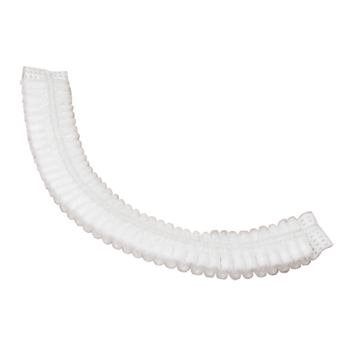 Pleated Bouffant Cap, Polypropylene, 19", White PB Rental Co. Ltd.