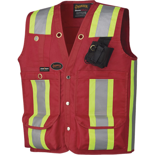 695 Veste de s&eacute;curit&eacute; pour arpenteur/superviseur, Rouge, T-Grand, Polyester PB Rental Co. Ltd.