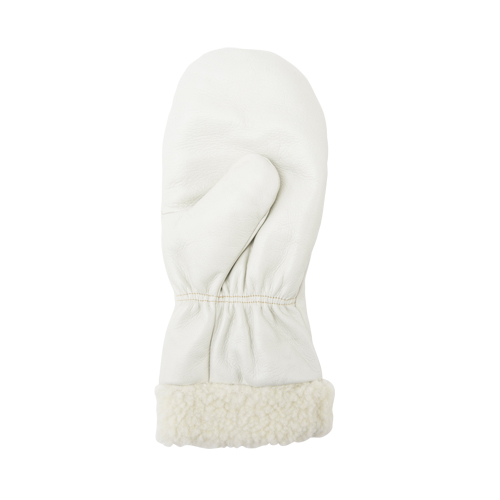 Mitaines d'hiver en cuir fleur de premi&egrave;re qualit&eacute; doubl&eacute;es de boa, Taille Grand, Mitaine PB Rental Co. Ltd.