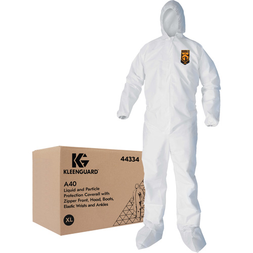 Kleenguard A40 Coveralls, X-Large, White, Microporous PB Rental Co. Ltd.