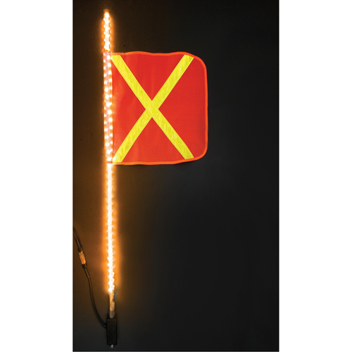 Safety Whip&reg; Heavy-Duty LED Whips, Hitch Mount, 4 High, Orange with Reflective PB Rental Co. Ltd.