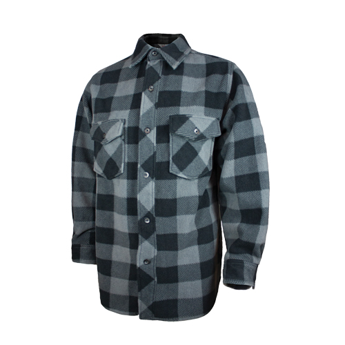Plaid Solar Fleece Shirt, Men's, Large, Grey PB Rental Co. Ltd.