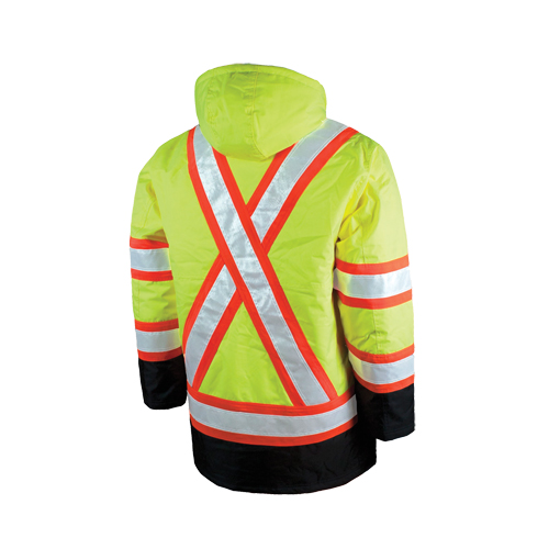 Parka de s&eacute;curit&eacute; doubl&eacute;, Jaune lime haute visibilit&eacute;, Grand PB Rental Co. Ltd.