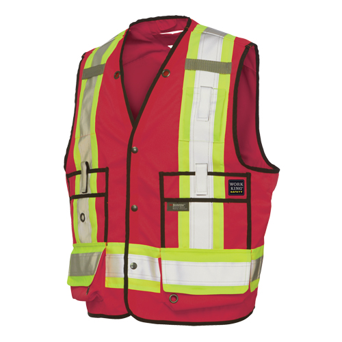 Veste de s&eacute;curit&eacute; pour arpenteur, Rouge, Grand, Polyester PB Rental Co. Ltd.