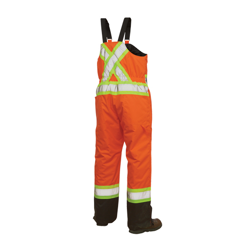 Salopettes de s&eacute;curit&eacute; doubl&eacute;e, Polyester/Polyur&eacute;thane, Grand, Orange haute visibilit&eacute; PB Rental Co. Ltd.