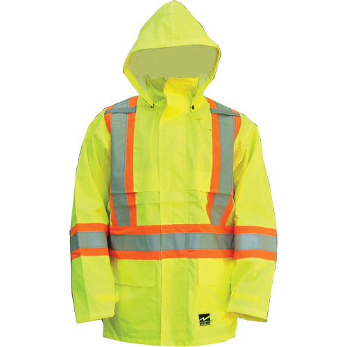Manteau Open Road, Polyester/Polyur&eacute;thane, Jaune lime haute visibilit&eacute;, Petit PB Rental Co. Ltd.