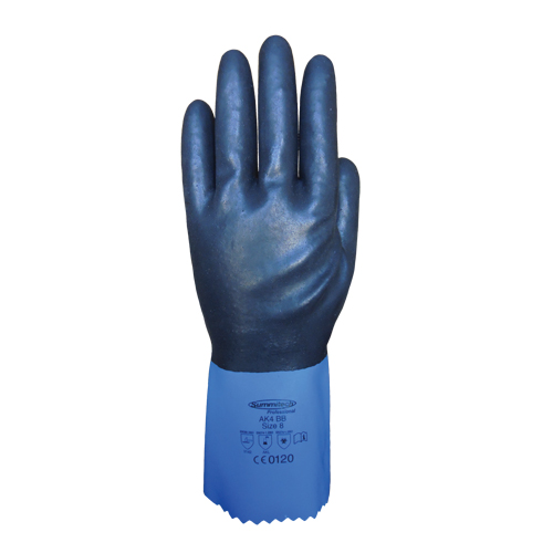 Summitech Full-Dipped Chemical Resistant Gloves, Size Small/7, 11.8" L, Chloroprene, Poly-Cotton Inner Lining, 59-mil PB Rental Co. Ltd.