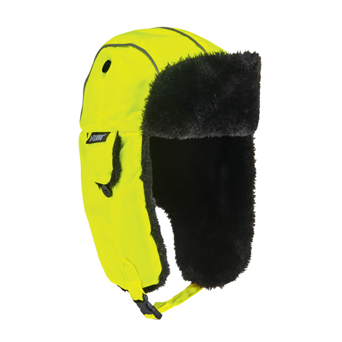 Chapeau de trappeur classique N-Ferno 6802, Doublure en Fourrure synth&eacute;tique, Moyen/Petit, Vert lime haute visibilit&eacute; PB Rental Co. Ltd.