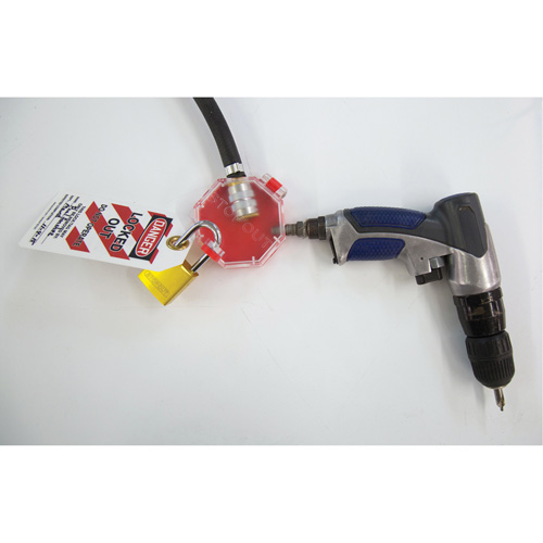 Dispositif de verrouillage polyvalent pour &eacute;quipement pneumatique Stopout PB Rental Co. Ltd.