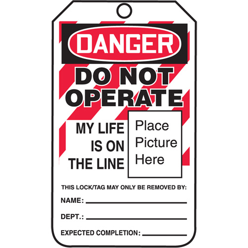 &eacute;tiquettes de verrouillage Do Not Operate Danger, Plastique, 3-1/4" la x 5-3/4" h, Anglais PB Rental Co. Ltd.