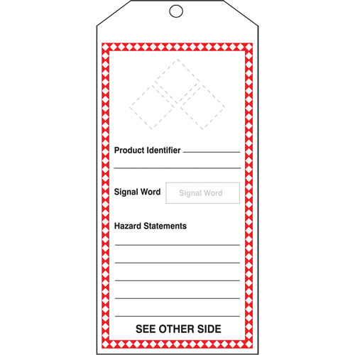 Tr&egrave;s grande &eacute;tiquette SGH, Papier cartonn&eacute;, 3-7/8" la x 8-1/2" h, Anglais PB Rental Co. Ltd.