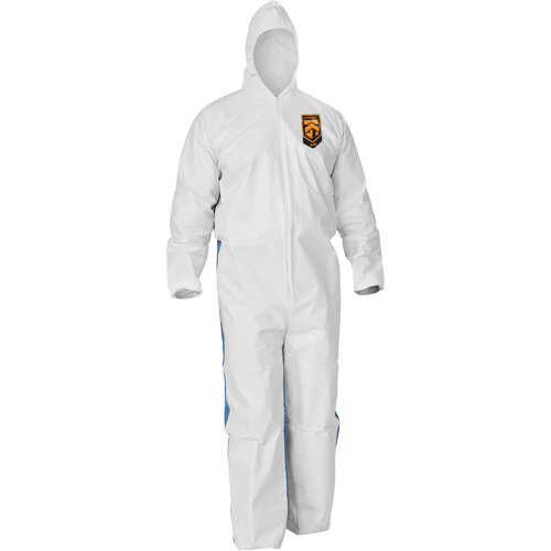 Combinaisons avec dos respirant Kleenguard A40, Grand, Bleu/Blanc, Microporeux/SMS PB Rental Co. Ltd.