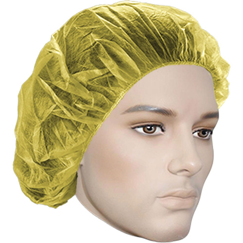 Bonnets bouffants, Polypropyl&egrave;ne, 24", Jaune PB Rental Co. Ltd.