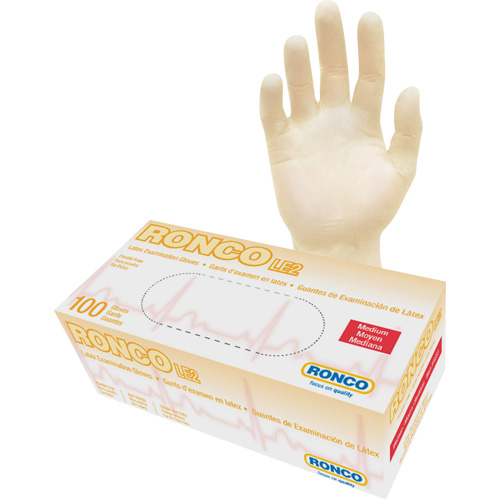 Gants jetables, Moyen, Latex, 4 mils, Sans poudre, Naturel, Classe 2 PB Rental Co. Ltd.