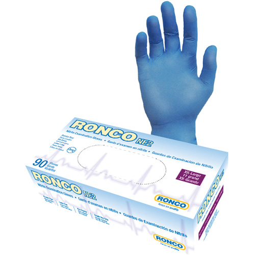 Gants jetables, 2T-Grand, Nitrile, 4 mils, Sans poudre, Bleu PB Rental Co. Ltd.