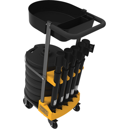 Chariot de transport avec plateau pour barri&egrave;re PLUS, 75' lo, M&eacute;tal, Noir PB Rental Co. Ltd.