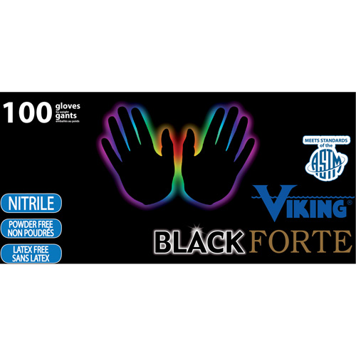Gants jetables 34605 Forte, Petit, Nitrile, 6 mils, Sans poudre, Noir PB Rental Co. Ltd.