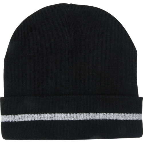Knit Hat with Silver Reflective Stripe, One Size, Black PB Rental Co. Ltd.